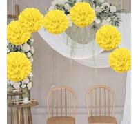Shein 12 piezas Bolas de flores de papel, Bolas colgantes de flores de papel, Decoración para fiesta de boda, Decoración para fiesta al aire libre, Fiesta d