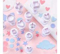 Shein 12 piezas Cortador para galletas con corazón & en forma de estrella