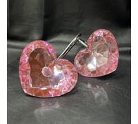 Shein 12 piezas de ganchos para cortina de ducha de PMMA, anillos creativos con forma de corazón para cortina de ducha para decoración del baño en el hogar,