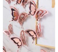 Shein 12 piezas Decoraciones de pared de mariposas 3D set, suministros para fiesta, decoración de festival, decoraciones de puerta arqueada, decoración DIY