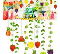 Shein 12 piezas Guirnalda de banderines con frutas, decoración de frutas 3D para verano, decoración colgante de fondo adecuada para fiesta de cumpleaños, de