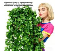 Shein 12 piezas Guirnalda de hiedra artificial, hojas de hiedra falsas, plantas verdes, enredaderas colgantes, guirnalda de hojas de plantas, decoración par