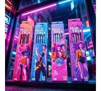 Shein 12 piezas Lápices de colores del grupo femenino K-Pop, artículos de papelería de moda INS con patrones de Rumi K-Pop De-Mon H-Unters, set de lápices p