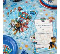 Shein 12 piezas/set Tarjetas de invitación para fiesta de cumpleaños de Paw Patrol, tarjetas de invitación, fiestas de cumpleaños, eventos de fiesta, etc.,