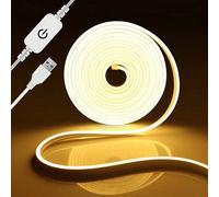 Shein 120 LED/M Tira de luz LED de neón flexible regulable con sensor táctil, blanco cálido/blanco, decoración del hogar