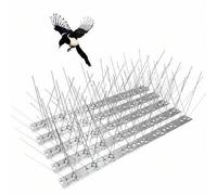 Shein 15/1set Clavos de alambre de acero inoxidable con espinas anti-aves, repelente para jardín, valla, techo, anti-palomas, ardillas, gatos y aves, 25-50c