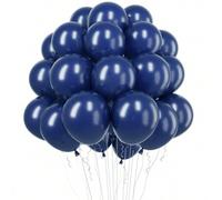 Shein 15/45/100 piezas Globos de látex azul oscuro de 5/10/12 pulgadas Globos de helio adecuados para decoración de cumpleaños, graduación, baby shower, bod
