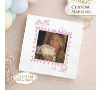 Shein 15-500 piezas de servilletas de cumpleaños personalizadas, servilletas de fiesta de 3 capas con patrón, impresión clara, servilletas de fiesta elegant