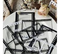 Shein 15 piezas de pegatinas surtidas con diseño de película de cámara, pegatinas decorativas multiusos simples para manualidades DIY, decoración, cuaderno