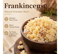 Shein 15g, 40g, 100g Resina de incienso natural de alta calidad, fragancia duradera, incienso aromático, resina de incienso orgánico, ambientador, apto para
