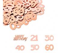 Shein 15g/Bolsa Confeti dorado rosa Feliz cumpleaños 21 30 40 50 60 Decoración de fiesta, Navidad