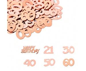 Shein 15g/Bolsa Confeti dorado rosa Feliz cumpleaños 21 30 40 50 60 Decoración de fiesta, Navidad