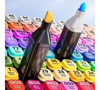Shein 168 piezas Juego de Marcadores, Plumas de Acuarela para Estudiantes, Marcadores de Punta Doble a Base de Aceite para Estudiantes de Arte, Juego de Pin