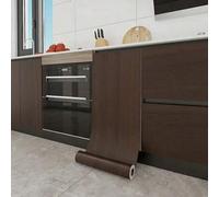 Shein 1m/3 metros/5m Papel tapiz decorativo con textura de madera de nogal para renovar gabinetes, mesas y sillas