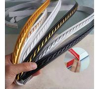 Shein 1m Tira decorativa autoadhesiva de PVC suave para decoración de techos, pisos y juntas de paredes, moldura 3D