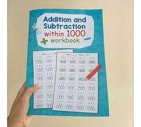 Shein 1set-32 Páginas Cuaderno de Matemáticas Suma y Resta hasta 1000 | Hoja de Actividades de Matemáticas de Aprendizaje Temprano & Libro de Práctica de Es