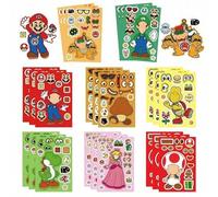 Shein 1set/8 piezas Juego de pegatinas de rompecabezas de anime Kawaii, pegatinas de caras lindas de dibujos animados, juguete de rompecabezas DIY, el regal
