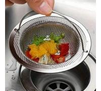Shein 2/1 pieza Cesta colador para fregadero de cocina con asa, filtro de desagüe del fregadero, recolector de residuos de alimentos, cesta filtro de desagü