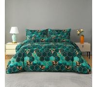 Shein 2/3 Piezas Conjunto De Funda Nórdica De Ropa De Cama Tradicional Con Estampado Geométrico Floral, Incluye 1 Funda Nórdica Y 1/2 Funda De Almohada(s)