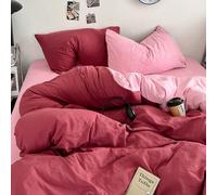 Shein 2/3 Piezas Juego de Ropa de Cama Rosa Suave - Mejor Lujo Estilo Ins Juego de Ropa de Cama para el Hogar y Dormitorio, Incluye 1 Edredón y 1/2 Fundas d