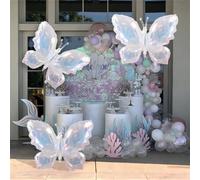 Shein 2/4 piezas Globos gigantes de mariposa blanca - Ideales para fiestas con temática de cuento de hadas, bodas y aniversarios