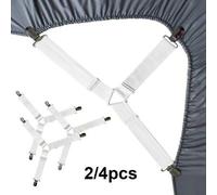 Shein 2/4 piezas Sujetadores para sábanas, Clips elásticos triangulares ajustables, Aptos para sábanas, cubiertas de colchones, cojines de sofá uso doméstic