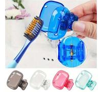 Shein 2/5 piezas Soporte para cepillo de dientes de viaje/hogar, Funda de viaje portátil para cepillo de dientes, Estuche soporte, Clip protector de cabezal