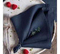 Shein 2/6/12 piezas Servilletas cuadradas decorativas suaves y absorbentes de color azul marino simple y moderno, adecuadas para restaurantes, banquetes y f