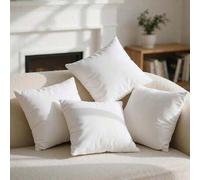 Shein 2 Paquetes de Rellenos de Almohada Cuadrada Blanca - Almohadas Decorativas Premium para Sofá, Textura de Terciopelo, Adecuadas para Cama y Sofá, Almoh