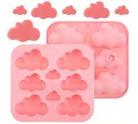 Shein 2 PIEZAS/1 PIEZA Molde de silicona en forma de nube - La opción ideal para hacer chocolates y dulces con forma de nube. Moldes de chocolate reutilizab