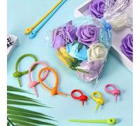 Shein 2 piezas/30 piezas/10 piezas por bolsa Clips de sellado de silicona reutilizables, lazos retorcidos, organizadores, envoltorios, estantes de almacenam