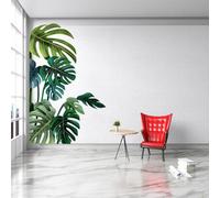 Shein 2 piezas Adhesivo de pared con patrón de hojas tropicales, Adhesivo de pared PVC moderno para decoración del hogar, Adhesivos, Adhesivo de pared, Adhe