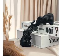 Shein 2 PIEZAS Adornos de elefante de resina lindos para el Día de San Valentín para decoración del hogar, regalo de cumpleaños perfecto para mamá, papá, am