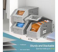 Shein 2 piezas Caja de almacenamiento plegable para sombreros con tapa transparente, puede almacenar gorras de béisbol, sombreros de vaquero, organizador de