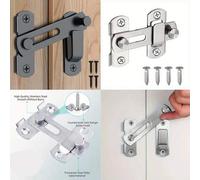 Shein 2 piezas Cerradura de puerta corrediza de acero inoxidable de alta resistencia con pernos - Dispositivo de antirrobo para cobertizos, jaulas de mascot