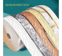 Shein 2 piezas de 181 pulgadas de largo x 3,15 pulgadas de ancho Pegatinas decorativas de espuma 3D con relieve para marcos de fotos DIY, pegatinas decorati