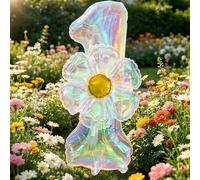Shein 2 piezas de globos de números transparentes de 40 pulgadas de colores y globos de margarita de lámina transparente grandes, adecuados para fiestas de