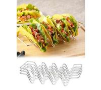 Shein 2 piezas de soportes para tacos de acero inoxidable de colores, cada uno sostiene 4 tacos, soporte multiusos para sándwiches y burritos, fácil de limp