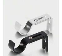 Shein 2 piezas de soportes reforzados de metal ajustables para barras de cortina de 1", universales para sala de estar, dormitorio, balcón, tendedero, monta