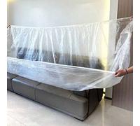Shein 2 piezas Funda protectora grande desechable y flexible para muebles, material plástico, impermeable y a prueba de polvo, adecuada para sofá, aire acon