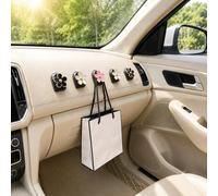 Shein 2 piezas Ganchos adhesivos en forma de flor mini para coche, aptos para almacenamiento en el tablero y uso doméstico, pueden colgar bolsos, llaves y o
