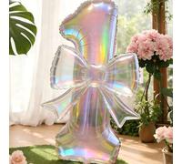 Shein 2 piezas Globos de número transparentes de 40 pulgadas de colores y globos de lazo grande transparente de lámina, adecuados para fiesta de cumpleaños,