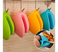 Shein 2 piezas Guantes de horno resistentes al calor de silicona, guantes agarradores de ollas y sartenes antideslizantes para microondas mini para cocina