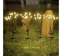 Shein 2 piezas Luces solares de jardín, Luces oscilantes de ráfaga de estrellas - Oscilan con el viento, Luces solares decorativas para exteriores, Luces de
