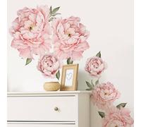 Shein 2 piezas Pegatina de pared con estampado de flores, Adhesivo de pared PVC moderno para decoración del hogar, Pegatinas, Adhesivo de pared, Vinilo adhe