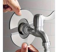 Shein 2 piezas Radiadores de acero inoxidable, tuberías de agua y tuberías de drenaje, cubiertas de tuberías de pared circulares, anillos decorativos para t