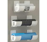 Shein 2 piezas Soporte ajustable para bolsas de basura opcional sin perforación, estante de almacenamiento multifuncional montado en la pared para la cocina