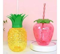 Shein 2 piezas Taza con forma de piña, Taza con forma de fresa de nivel altamente atractivo
