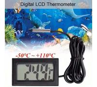 Shein 2 piezas Termómetro digital LCD mini con sonda impermeable, sensor de temperatura interior y exterior conveniente, termómetro de coche con 2 pilas de