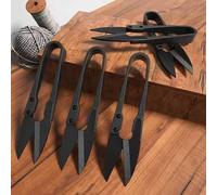 Shein 2 piezas Tijeras de costura de acero al carbono, tijeras de recorte en forma de U, tijeras de bordado y manualidades, fáciles de usar para costura DIY
